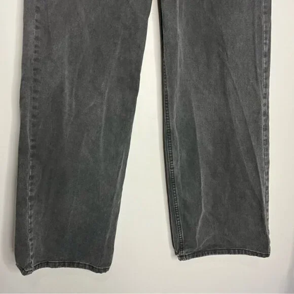 Refuge Denim High Waist Loose Fit Baggy Black Retro Jeans, size 5 - Picture 4 of 12